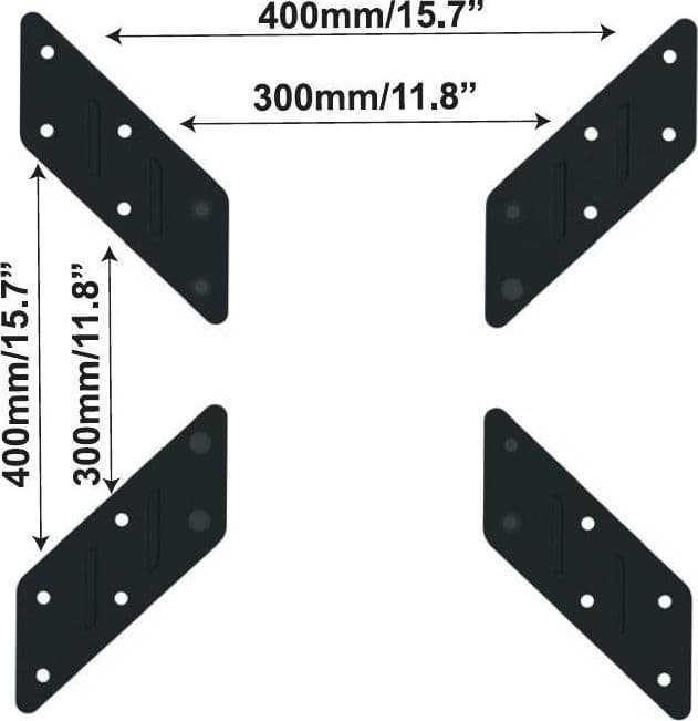 Adattatore per Supporto VESA da 200x200 a 400x400 Nero in Supporti da parete e da soffitto Scontolo.net - Potenza, commercioVirtuoso.it