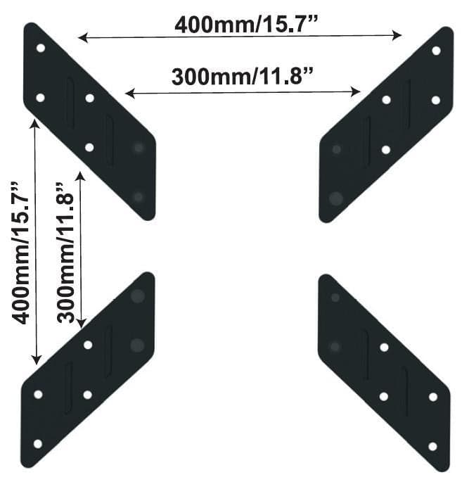 Adattatore per Supporto VESA da 200x200 a 400x400 Nero in Supporti da parete e da soffitto Scontolo.net - Potenza, commercioVirtuoso.it