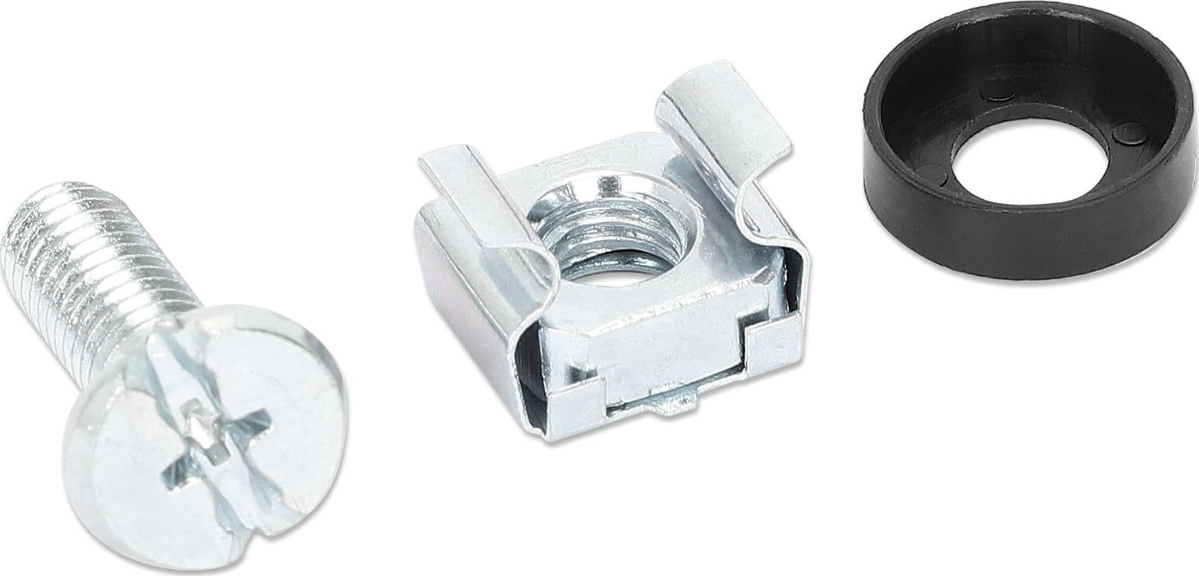 Kit Set 100 Viti, 100 Dadi e 100 Rondelle per Montaggio Rack Silver in Dadi ingabbiati Scontolo.net - Potenza, commercioVirtuoso.it