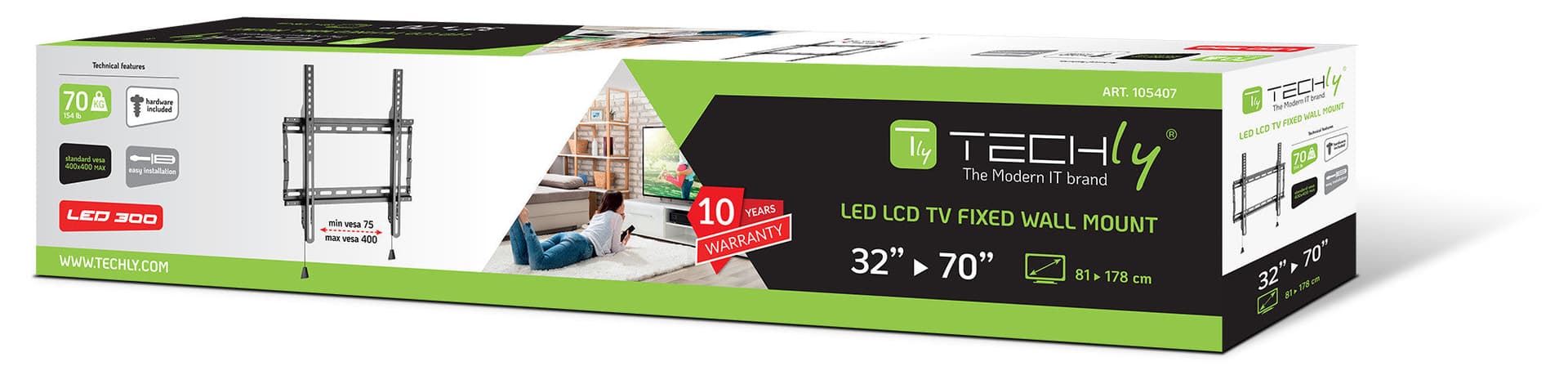 Staffa a muro fissa TV LED LCD 32-70'' robusta e pieghevole in Supporti da parete e da soffitto Scontolo.net - Potenza, commercioVirtuoso.it