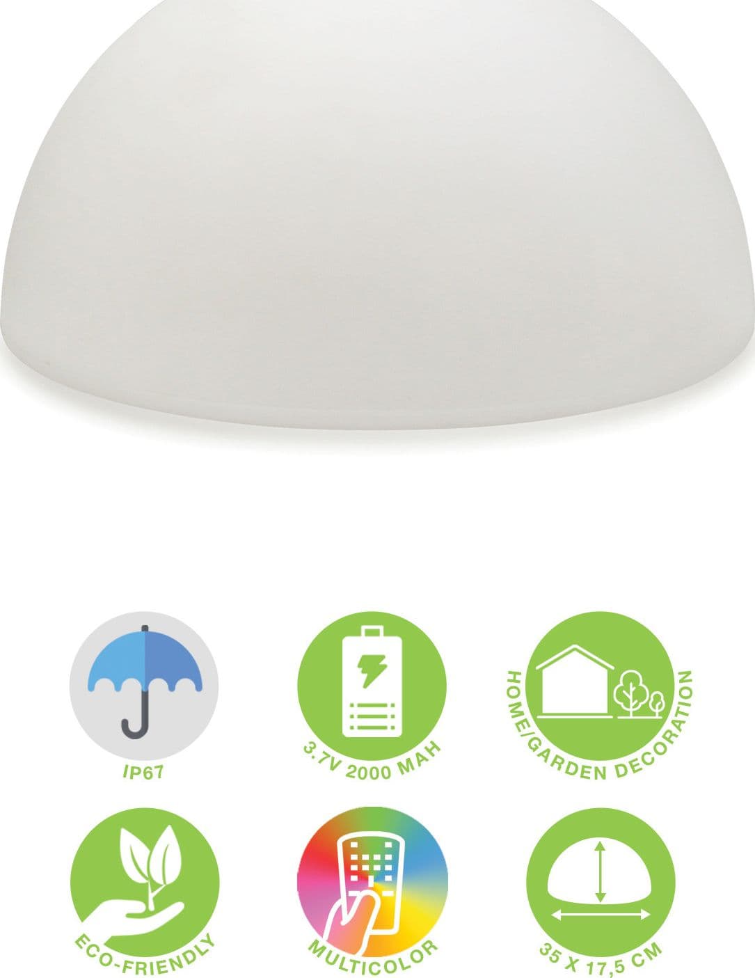 Lampada LED Multicolore a Mezza Sfera in Lampadine a LED Scontolo.net - Potenza, commercioVirtuoso.it