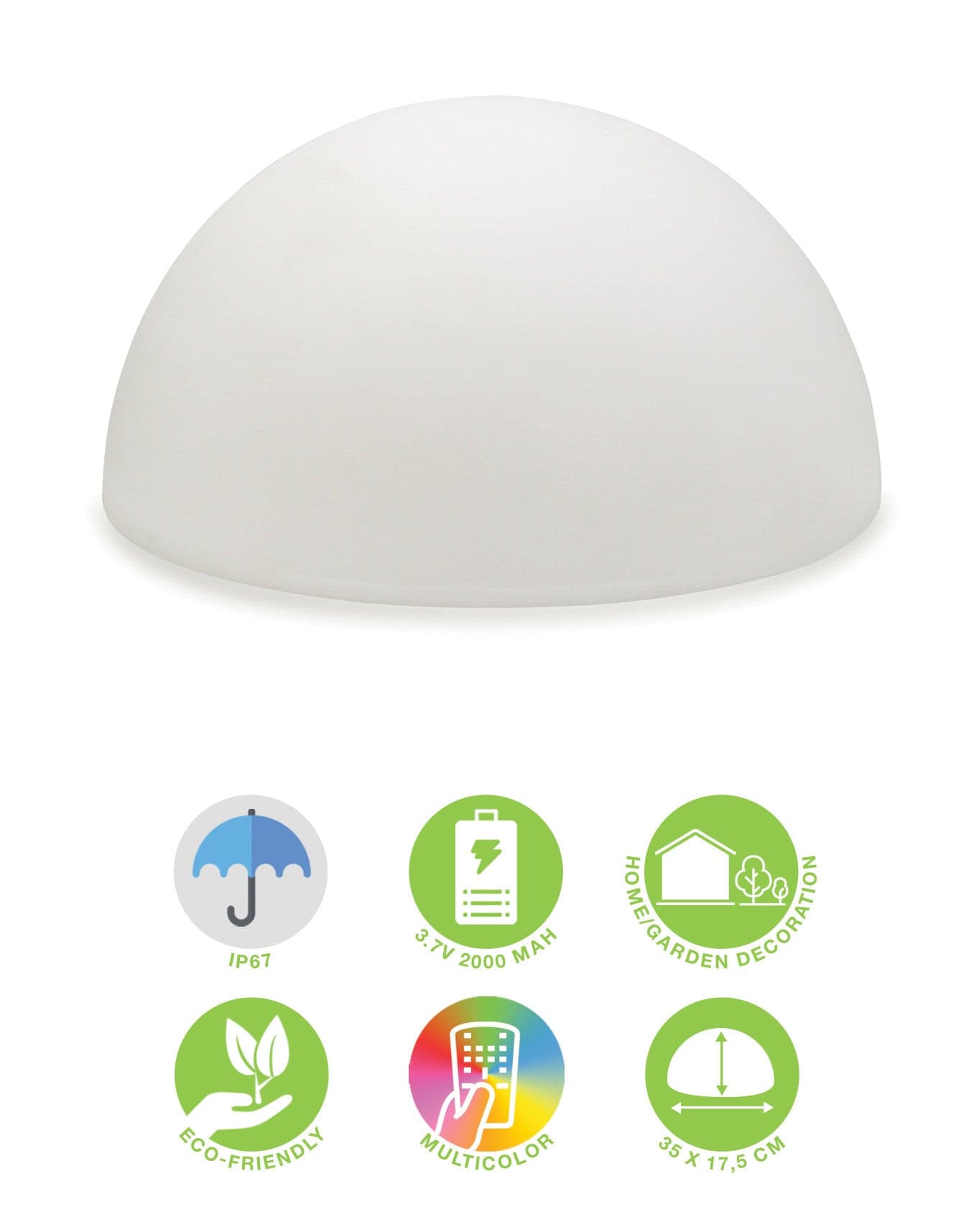 Lampada LED Multicolore a Mezza Sfera in Lampadine a LED Scontolo.net - Potenza, commercioVirtuoso.it