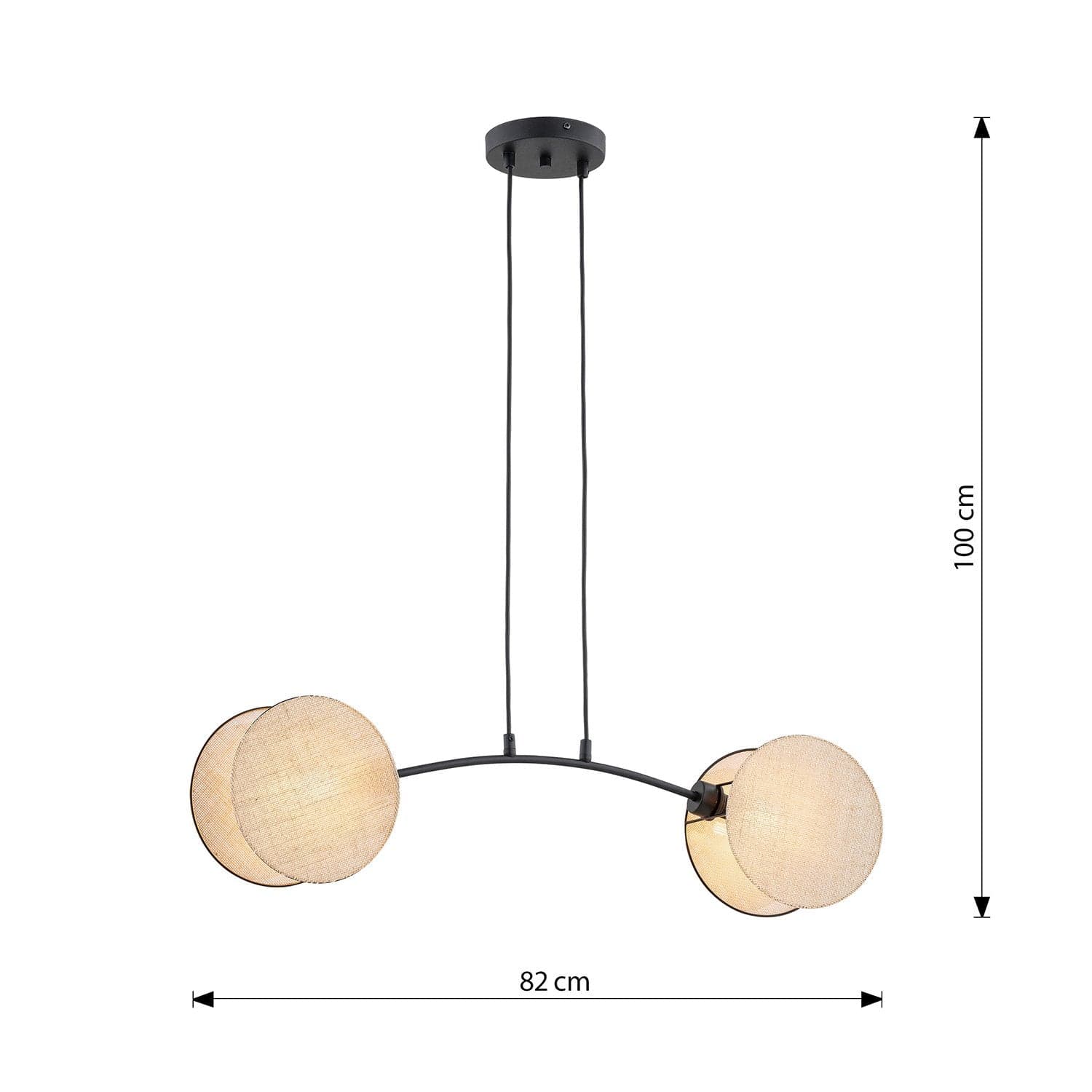 Lampada A Sospensione 2 Luci Moderna Motif In Acciaio Effetto Naturale in Lampade a sospensione LuceArt - Montecorvino Pugliano, commercioVirtuoso.it