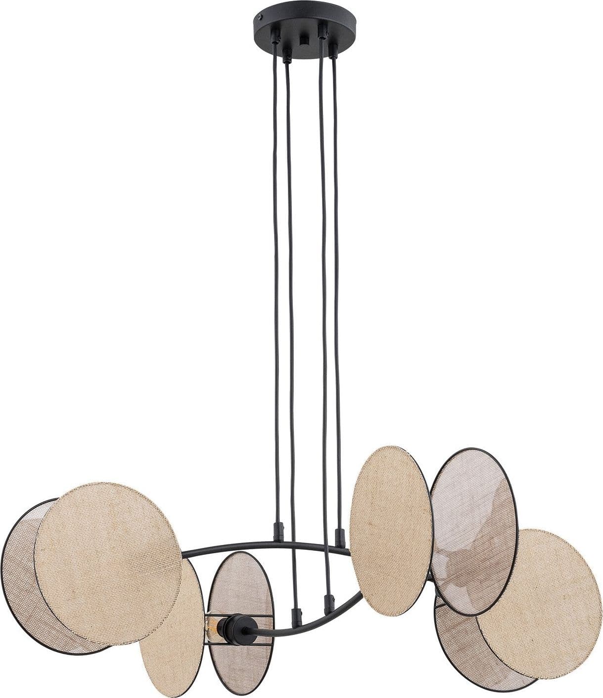 Lampada A Sospensione 4 Luci Moderna Motif In Acciaio Effetto Naturale in Lampade a sospensione LuceArt - Montecorvino Pugliano, commercioVirtuoso.it