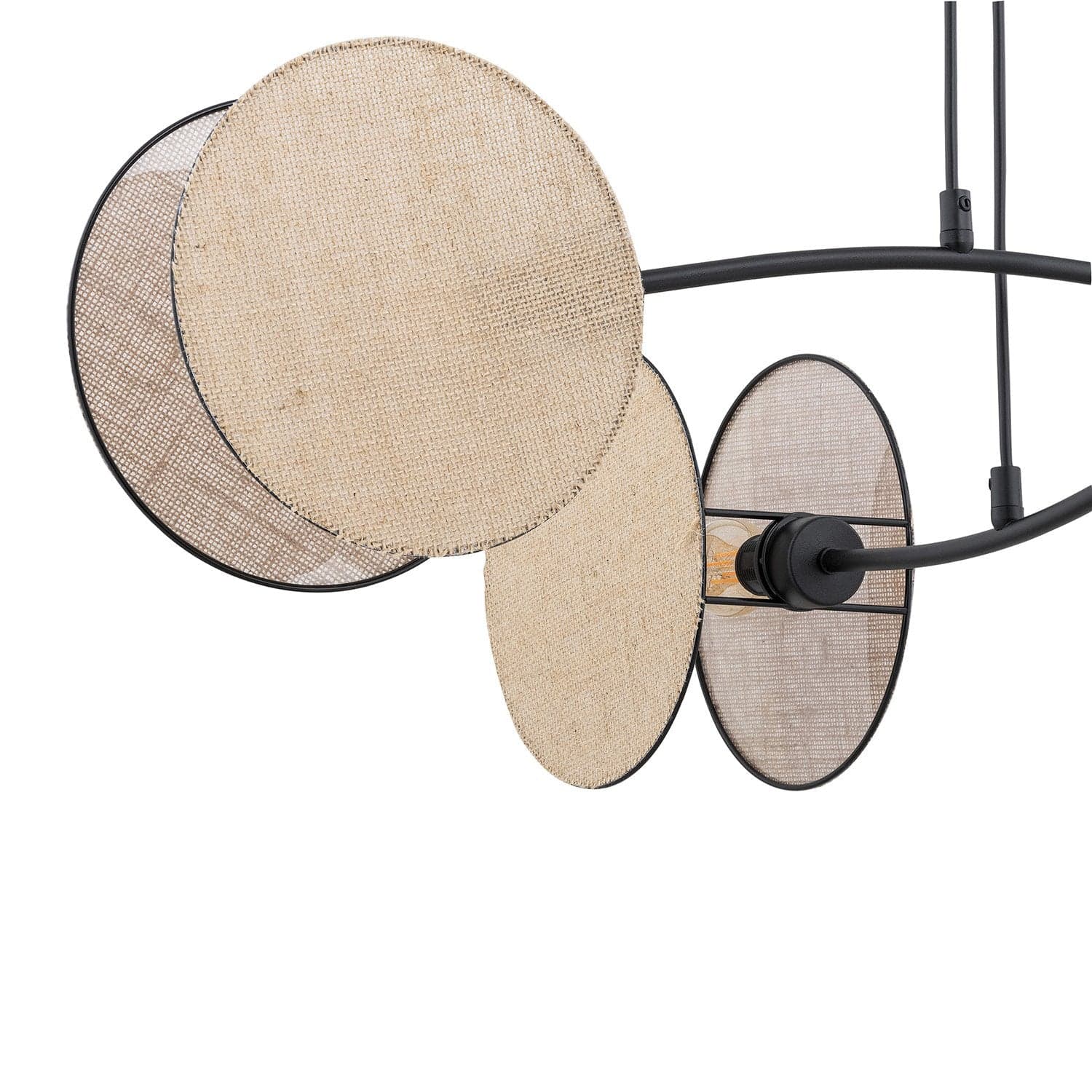 Lampada A Sospensione 4 Luci Moderna Motif In Acciaio Effetto Naturale in Lampade a sospensione LuceArt - Montecorvino Pugliano, commercioVirtuoso.it