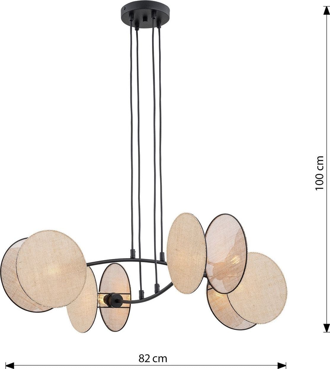 Lampada A Sospensione 4 Luci Moderna Motif In Acciaio Effetto Naturale in Lampade a sospensione LuceArt - Montecorvino Pugliano, commercioVirtuoso.it