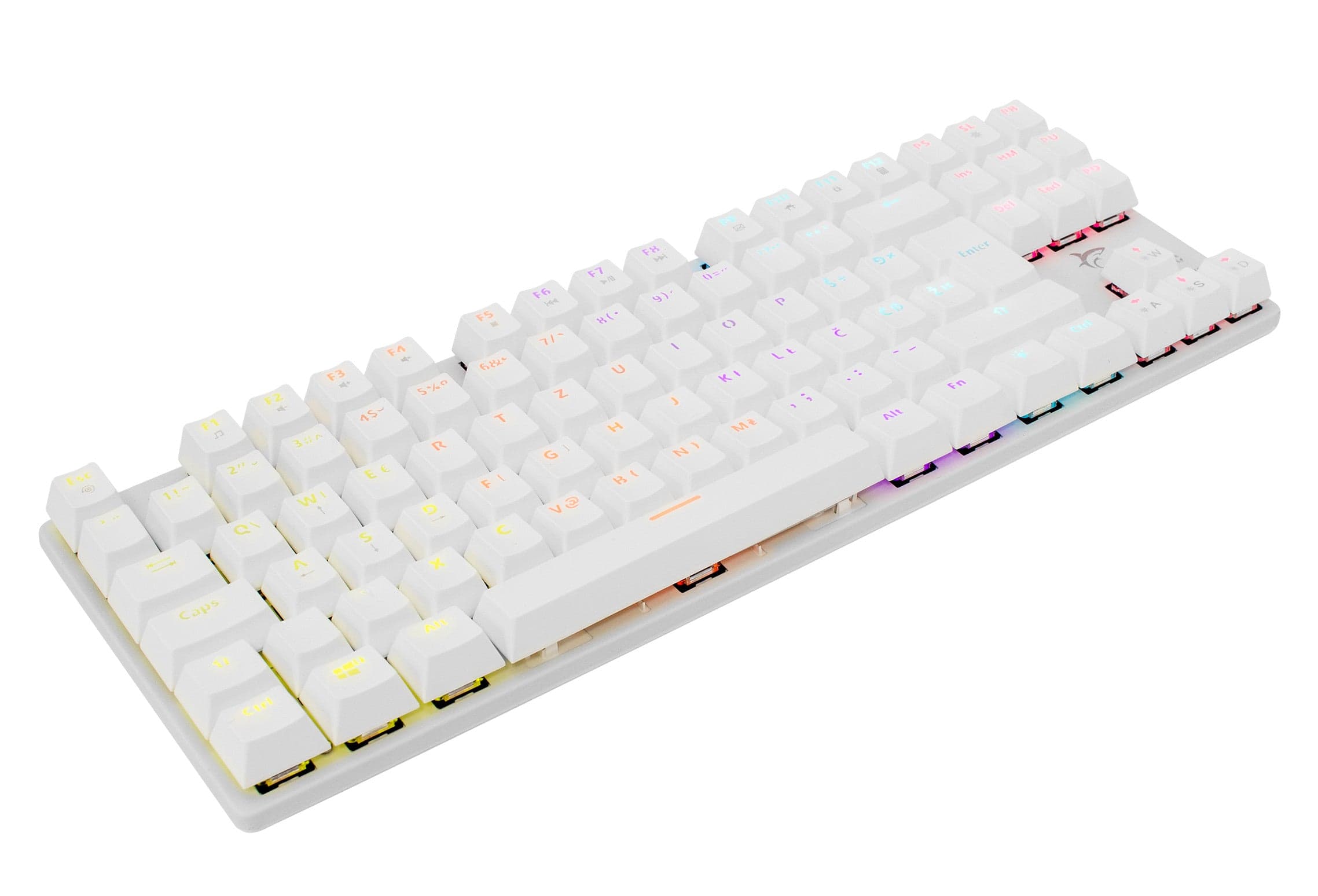 Tastiera Gaming Meccanica USB Anti Ghosting RGB LED 87 Tasti Bianco, Commandos in Tastiere da gioco Scontolo.net - Potenza, commercioVirtuoso.it