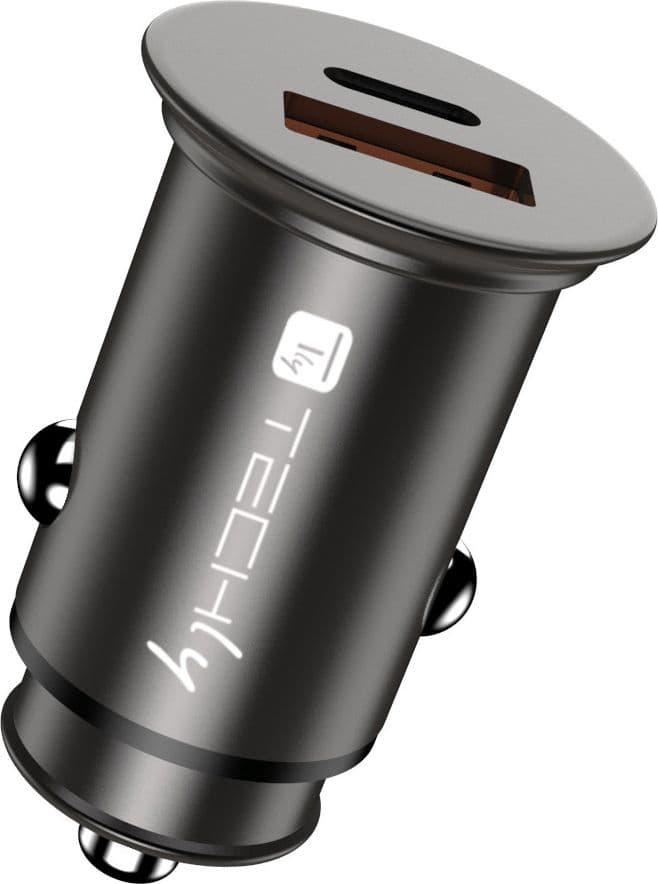 Mini Caricatore da Auto USB-A e USB-C&trade Ricarica rapida 38W Metallo Nero in Caricabatterie da auto Scontolo.net - Potenza, commercioVirtuoso.it