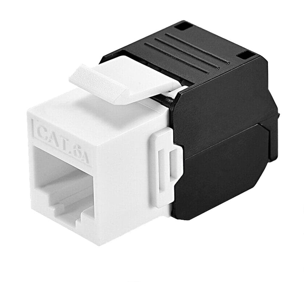 Frutto Keystone RJ45 Cat.6A UTP Tool-Free Bianco Nero in Cavi Ethernet Scontolo.net - Potenza, commercioVirtuoso.it