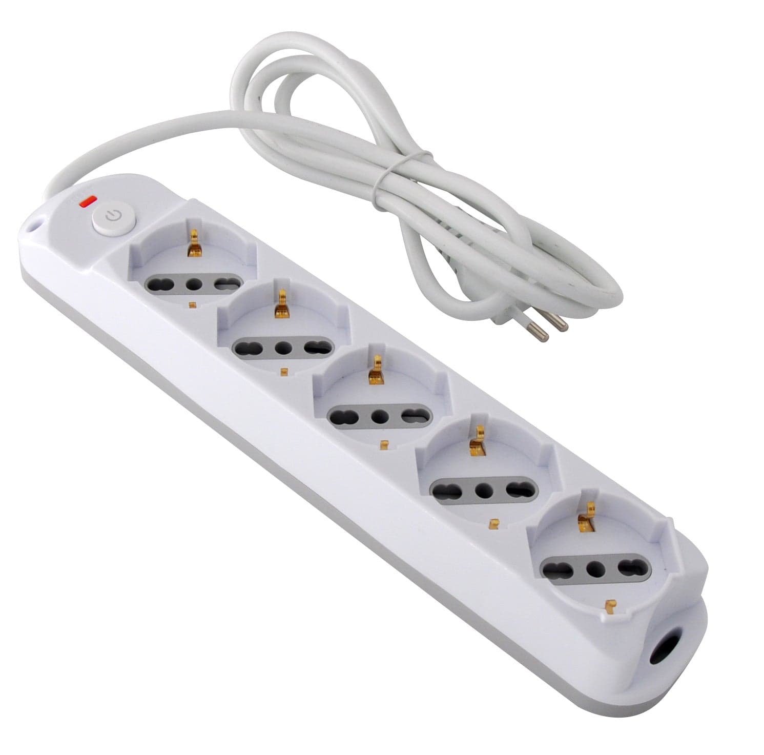 Presa Multipla a 5 Posti Italiana Bipasso/Schuko Spina 10A in Multiprese Scontolo.net - Potenza, commercioVirtuoso.it
