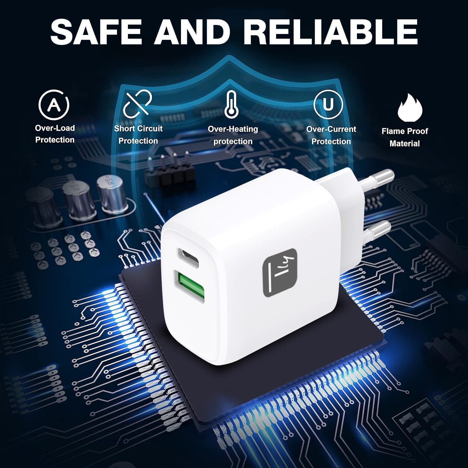 Caricatore Alimentatore USB-C&trade 20W e USB-A 18W da Muro in Caricabatterie da muro Scontolo.net - Potenza, commercioVirtuoso.it