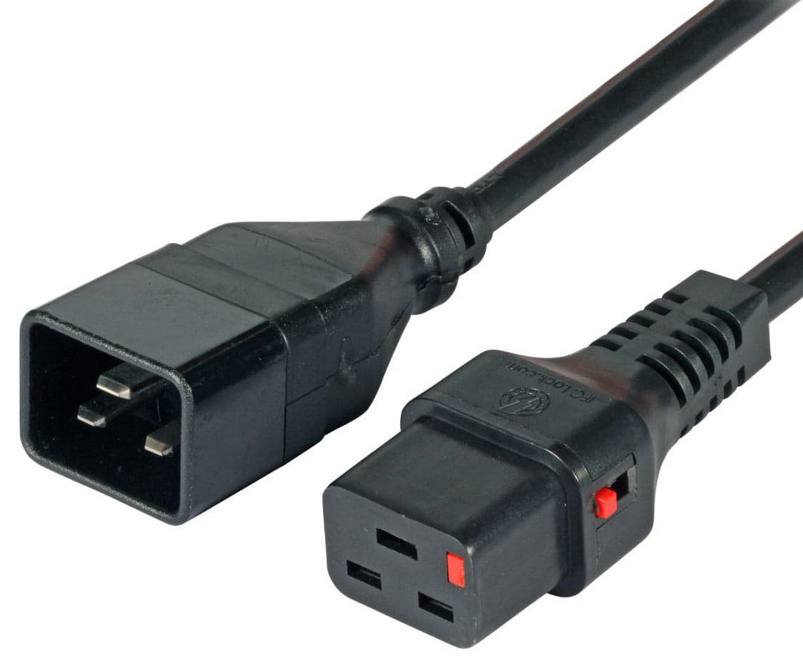 Cavo Prolunga C20 180&deg a C19 180&deg con Blocco IEC 1m in  Scontolo.net - Potenza, commercioVirtuoso.it