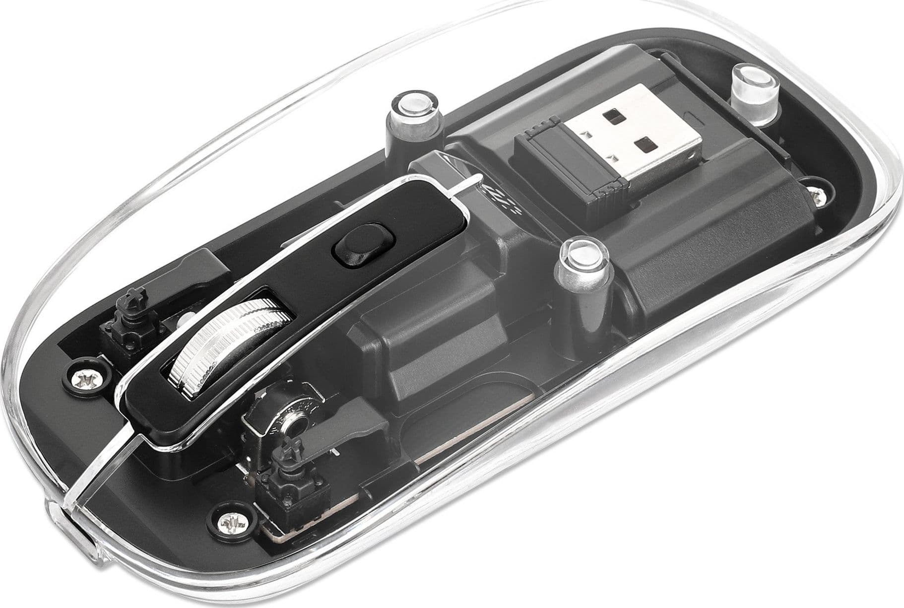 Mouse Ottico Wireless 800-1600 dpi con Micro Ricevitore USB Nero Trasparente in  Scontolo.net - Potenza, commercioVirtuoso.it
