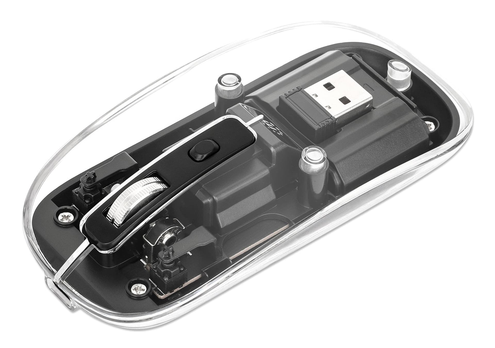 Mouse Ottico Wireless 800-1600 dpi con Micro Ricevitore USB Nero Trasparente in  Scontolo.net - Potenza, commercioVirtuoso.it