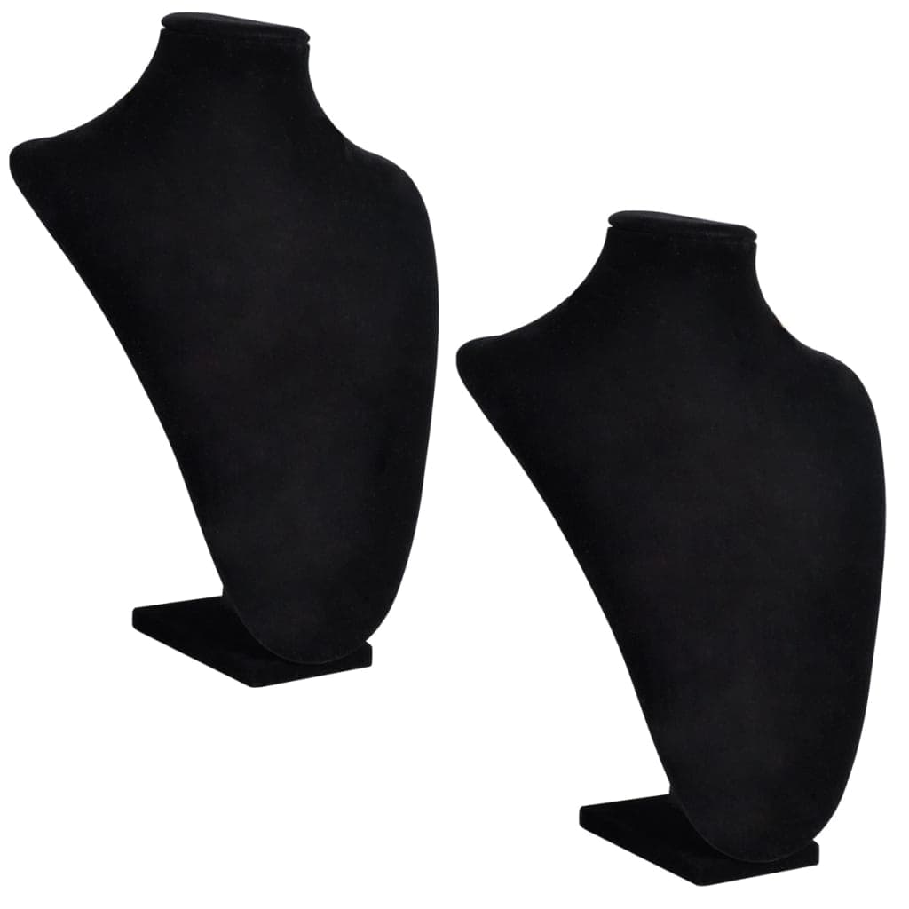 Busti Neri Portagioielli Collane 2 pz in Flanella 23x11,5x30 cm in Scatole Esplodia - Napoli, commercioVirtuoso.it