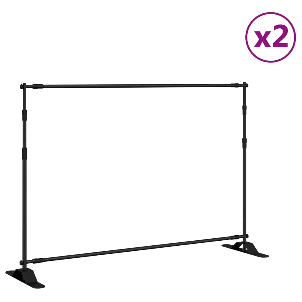 Supporti per Fondali 2 pz Neri 305x243 cm in Acciaio in Supporti per sfondi Esplodia - Napoli, commercioVirtuoso.it