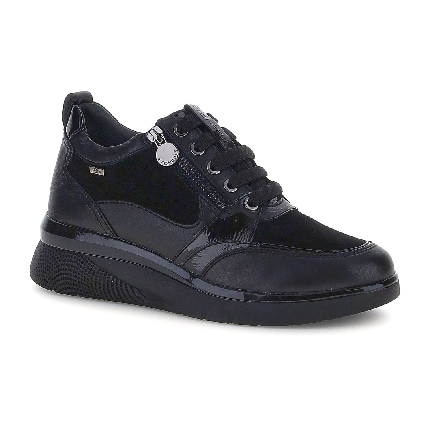 Stonefly sneakers donna Cleryn 16 pelle e camoscio nero 221685 in Sneaker casual Teresi Calzature - Marsala, commercioVirtuoso.it