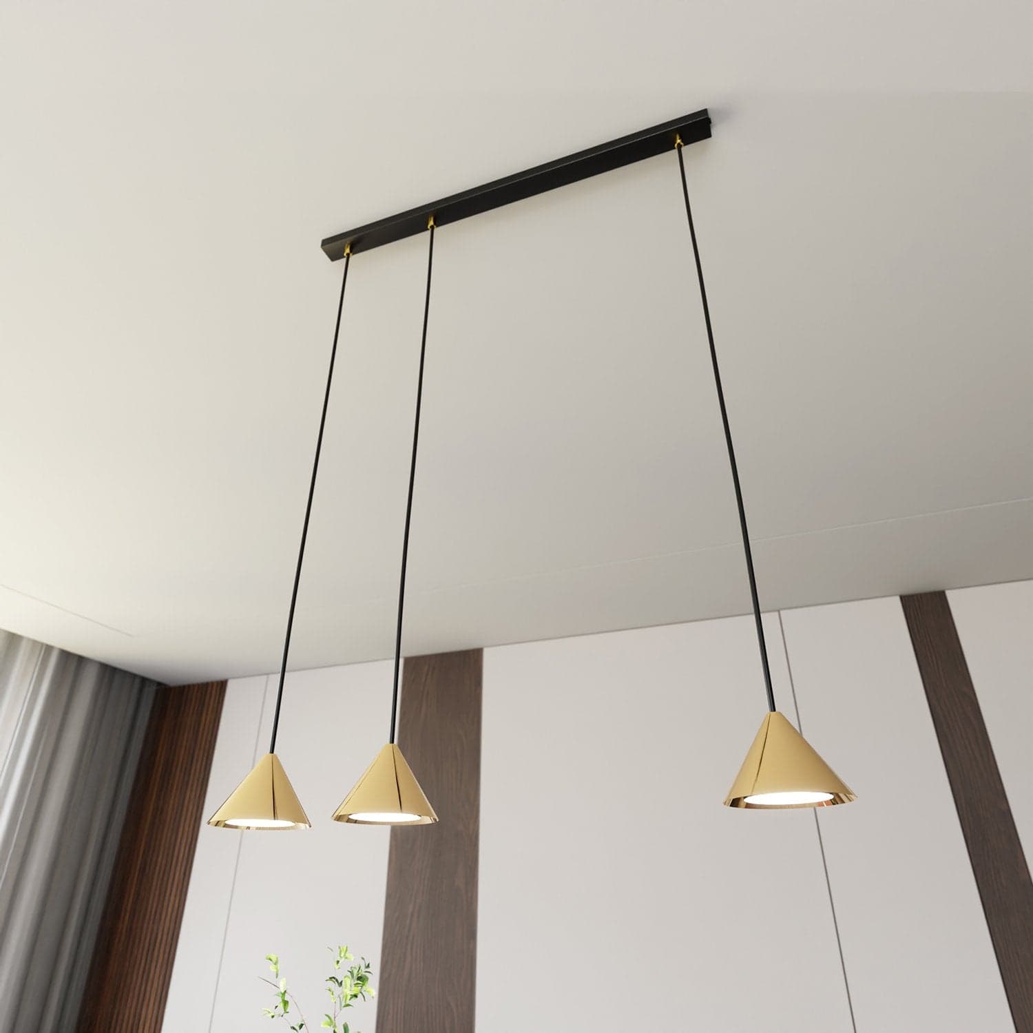 Sospensione Minimal Elit 3 Luci In Acciaio Nero in Lampade a sospensione LuceArt - Montecorvino Pugliano, commercioVirtuoso.it