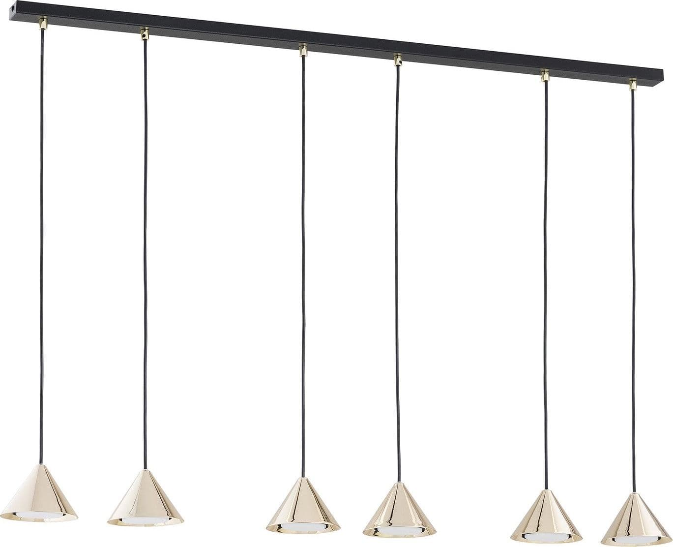 Sospensione Minimal Elit 6 Luci In Acciaio Nero in Lampade a sospensione LuceArt - Montecorvino Pugliano, commercioVirtuoso.it