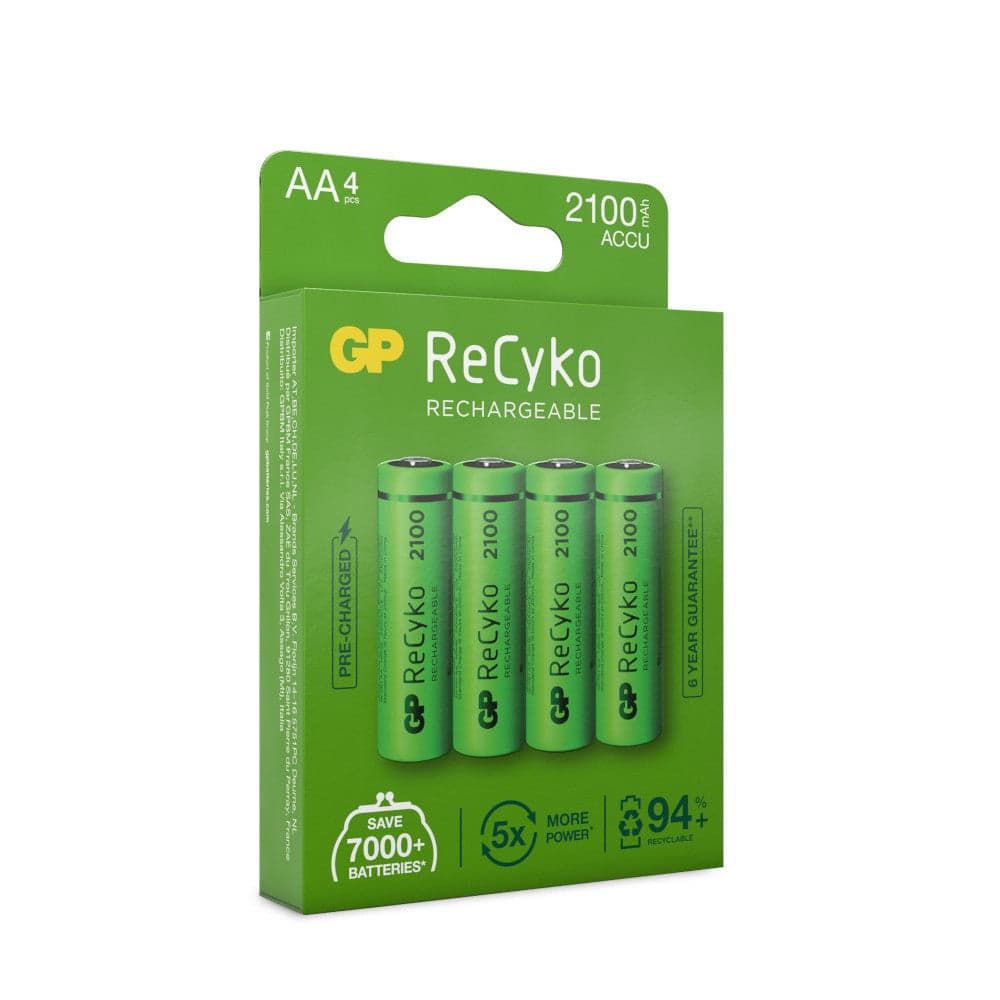 Blister 4 Batterie Ricaricabili AA Stilo 2100mAh GP ReCyko in Pile ricaricabili Scontolo.net - Potenza, commercioVirtuoso.it