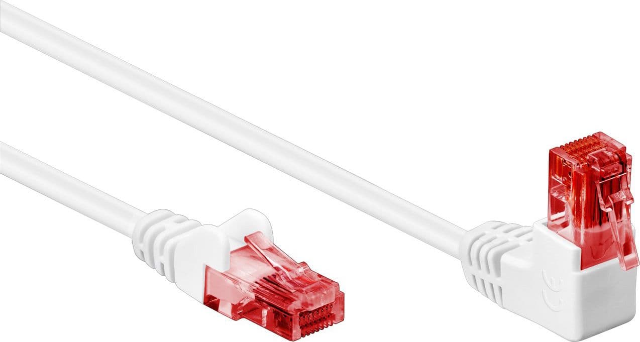 Cavo di rete Patch Connettore Angolato 90&deg CCA Cat.6 UTP 5m Bianco in Cavi Ethernet Scontolo.net - Potenza, commercioVirtuoso.it