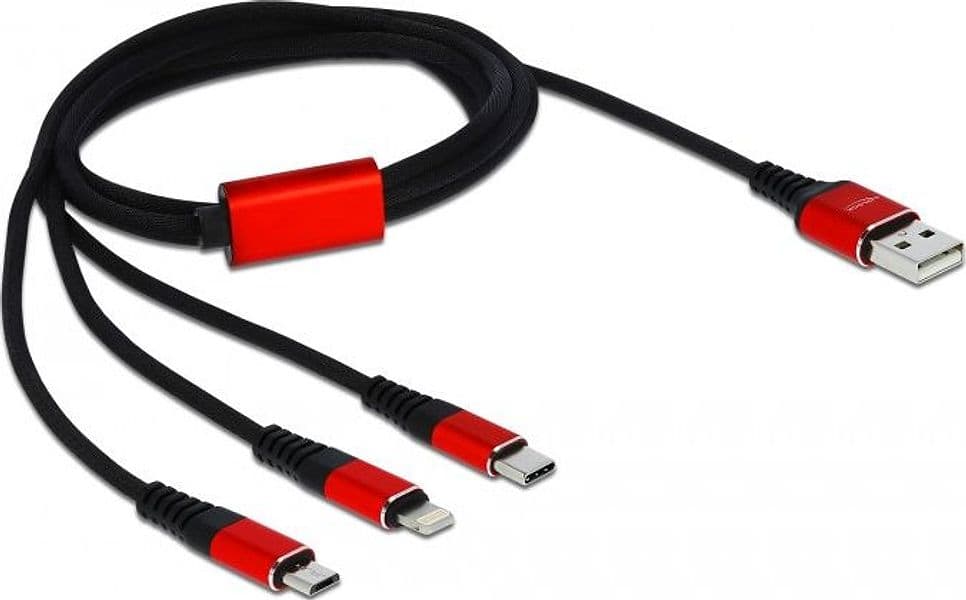 Cavo di Ricarica USB 3 in 1 Lightning Micro USB USB-C&trade 1m Rosso in  Scontolo.net - Potenza, commercioVirtuoso.it