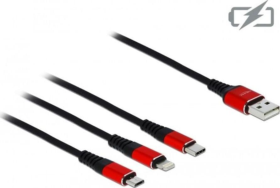 Cavo di Ricarica USB 3 in 1 Lightning Micro USB USB-C&trade 1m Rosso in  Scontolo.net - Potenza, commercioVirtuoso.it