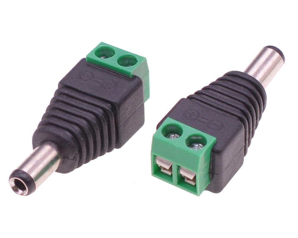 Adattatore Alimentazione Plug DC 2.5x5.5mm Maschio Terminal Block 2 pin in Adattatori Scontolo.net - Potenza, commercioVirtuoso.it