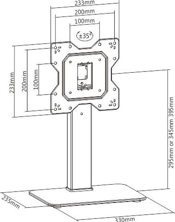 Supporto Universale da Tavolo per Monitor e TV da 23'' a 43'' in Mobili Scontolo.net - Potenza, commercioVirtuoso.it