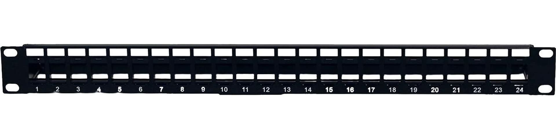 Pannello Patch Modulare Senza Frutti 24 Posti 1U Nero in Cavi Ethernet Scontolo.net - Potenza, commercioVirtuoso.it