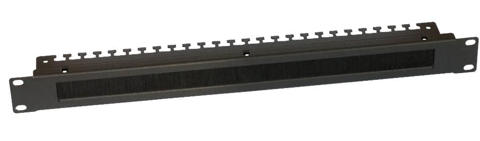 Pannello Passacavi 1U con Coda Fissacavi e Spazzola Antipolvere Nero in Guaine per cavi Scontolo.net - Potenza, commercioVirtuoso.it