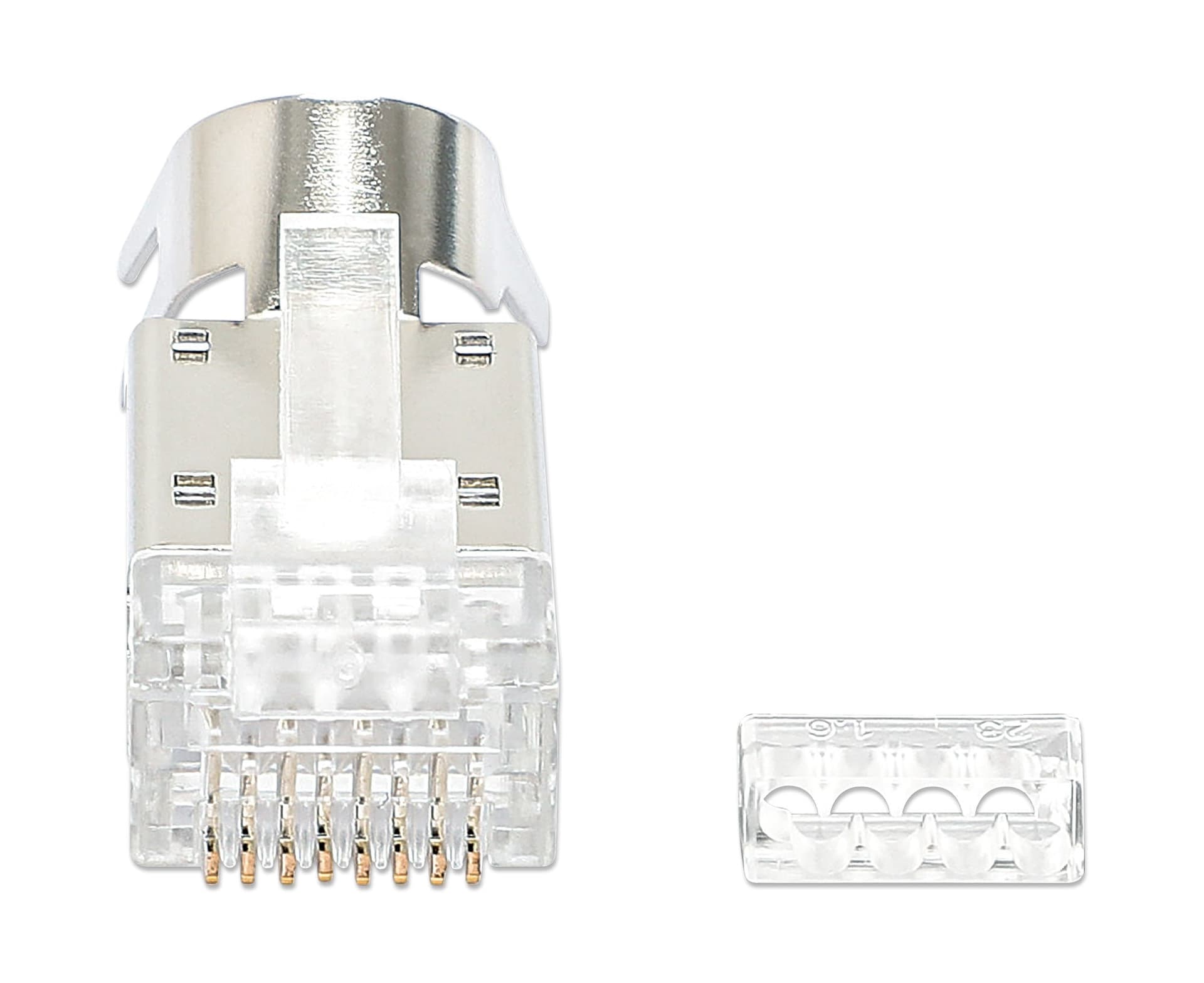Confezione 50 Plug RJ45 STP per Cavo Rigido Flessibile Cat.6A STP in Cavi Ethernet Scontolo.net - Potenza, commercioVirtuoso.it