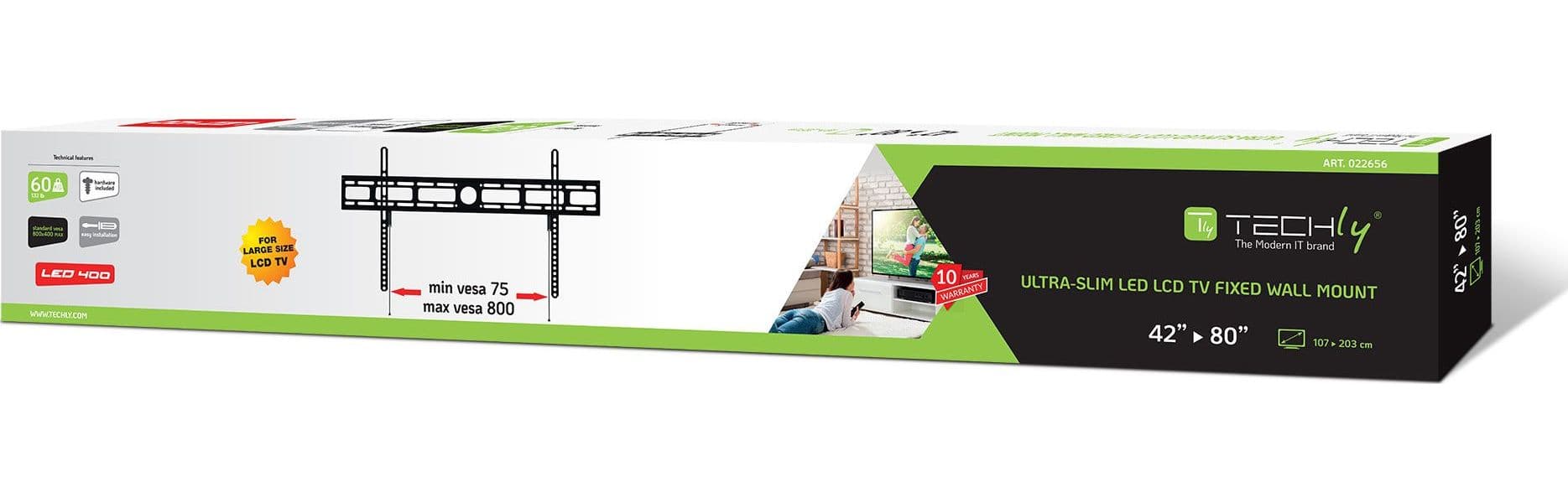 Supporto a Muro per TV LED LCD 42-80'' Ultra Slim fisso H400mm in Supporti da parete e da soffitto Scontolo.net - Potenza, commercioVirtuoso.it