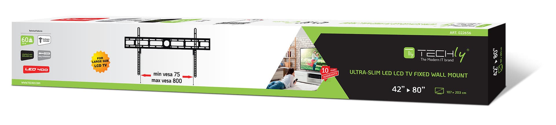 Supporto a Muro per TV LED LCD 42-80'' Ultra Slim fisso H400mm in Supporti da parete e da soffitto Scontolo.net - Potenza, commercioVirtuoso.it