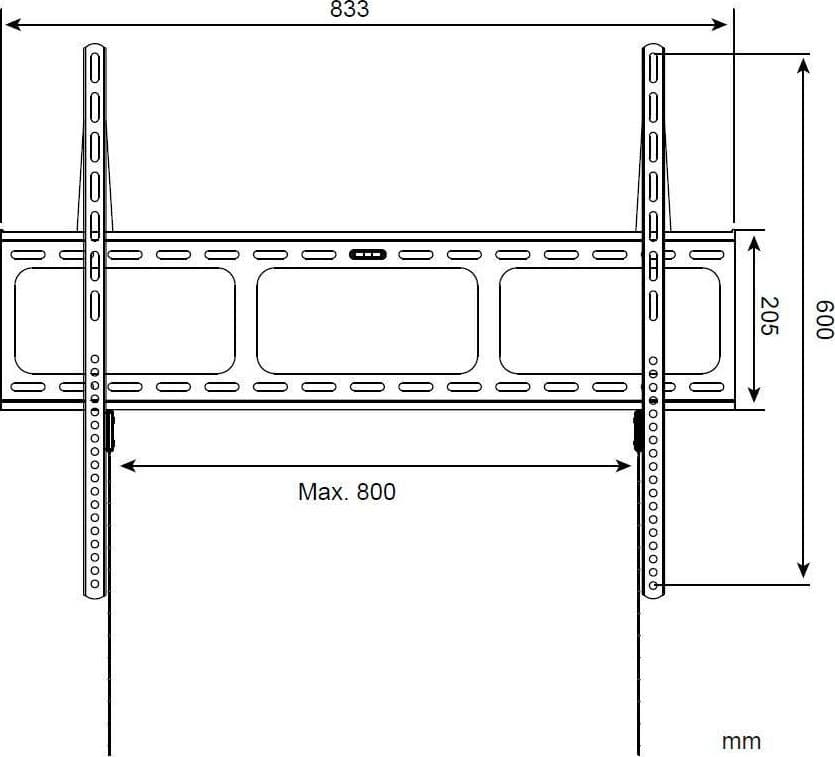 Supporto a Muro per TV LED LCD 42-80'' Ultra Slim fisso H600mm in Supporti da parete e da soffitto Scontolo.net - Potenza, commercioVirtuoso.it