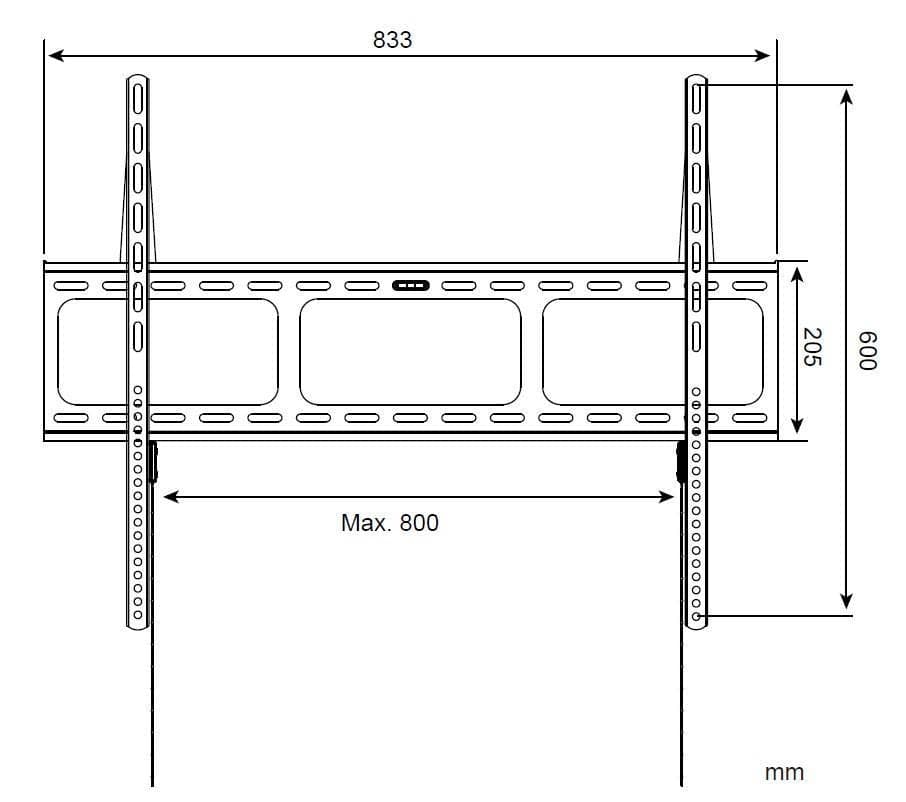 Supporto a Muro per TV LED LCD 42-80'' Ultra Slim fisso H600mm in Supporti da parete e da soffitto Scontolo.net - Potenza, commercioVirtuoso.it