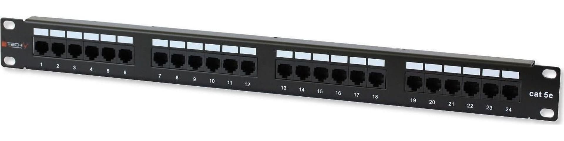 Pannello Patch UTP 24 Posti RJ45 Cat.5E Techly in Pannelli patch Ethernet Scontolo.net - Potenza, commercioVirtuoso.it