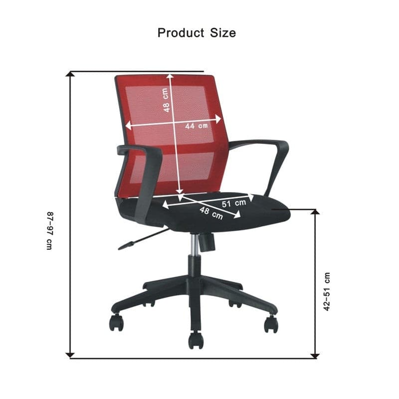 Sedia per Ufficio con Schienale Medio Nero/Bordeaux in Sedie da scrivania Scontolo.net - Potenza, commercioVirtuoso.it