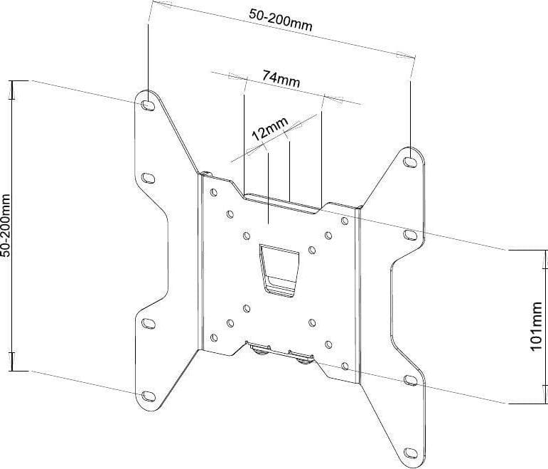 Supporto a muro per TV LED LCD 13''-37'' fisso Bianco in Supporti da parete e da soffitto Scontolo.net - Potenza, commercioVirtuoso.it