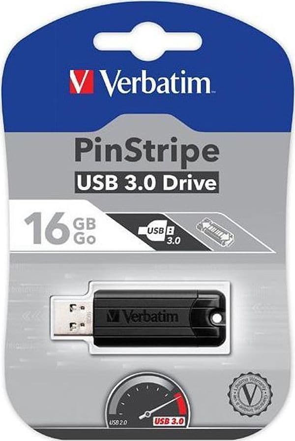 Memoria USB 3.0 PinStripe da 16Gb Colore Nero in  Scontolo.net - Potenza, commercioVirtuoso.it