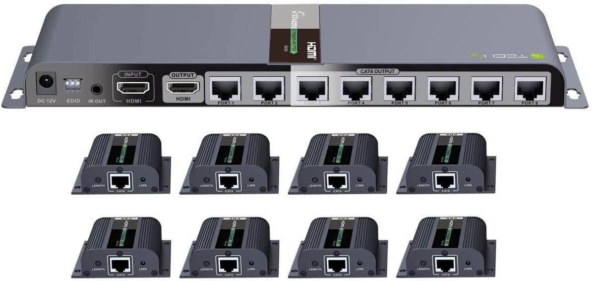 Extender Splitter HDMI 1x8 con IR su Cavo Cat. 6 fino a 40m in Cavi HDMI Scontolo.net - Potenza, commercioVirtuoso.it