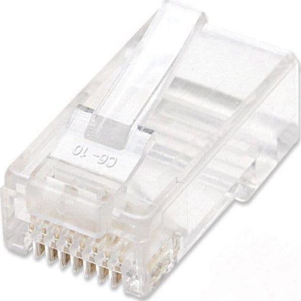 Confezione 100 Plug RJ45 UTP per Cavo Rigido Cat.5E in Cavi Ethernet Scontolo.net - Potenza, commercioVirtuoso.it