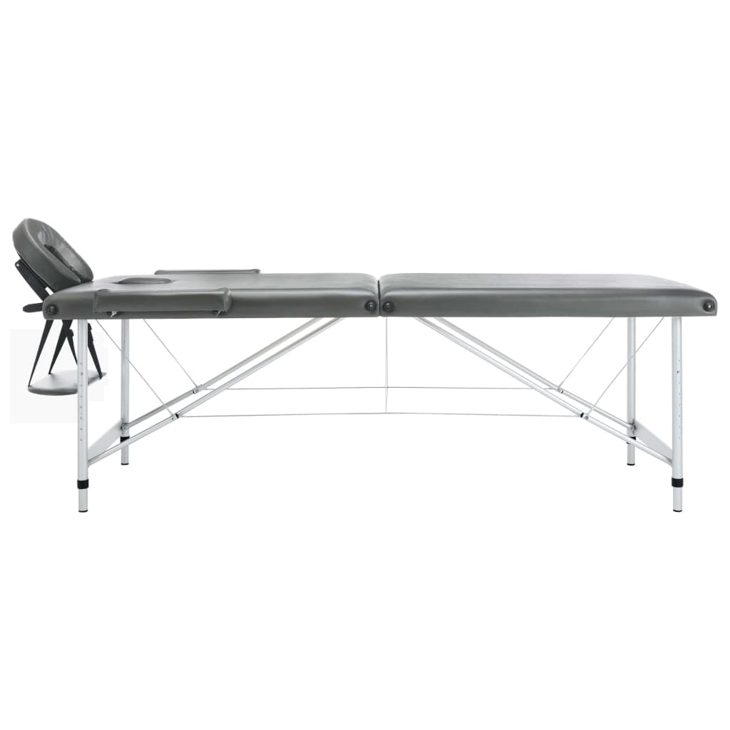 Lettino da Massaggio 2 Zone Telaio Alluminio Antracite 186x68cm in Lettini Esplodia - Napoli, commercioVirtuoso.it