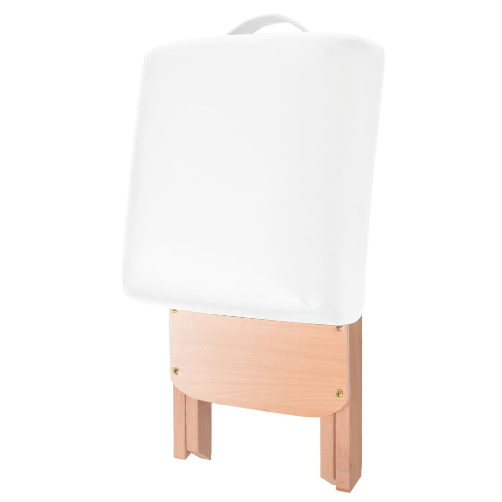 Set Lettino Massaggio Pieghevole 2 Zone 10 cm e Sgabello Bianco in Lettini Esplodia - Napoli, commercioVirtuoso.it