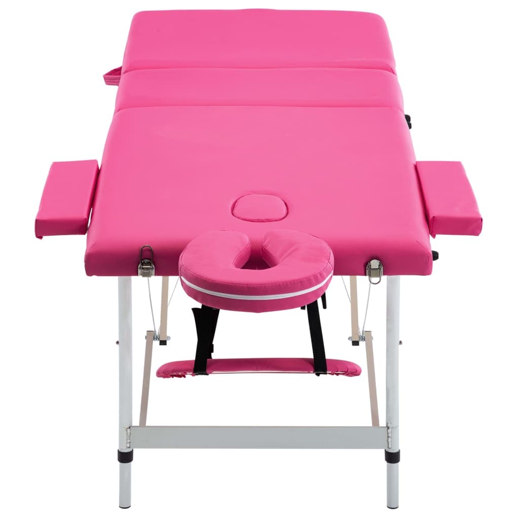 Lettino da Massaggio a 3 Sezioni in Alluminio Cuscino Resistente Rosa in Lettini Esplodia - Napoli, commercioVirtuoso.it