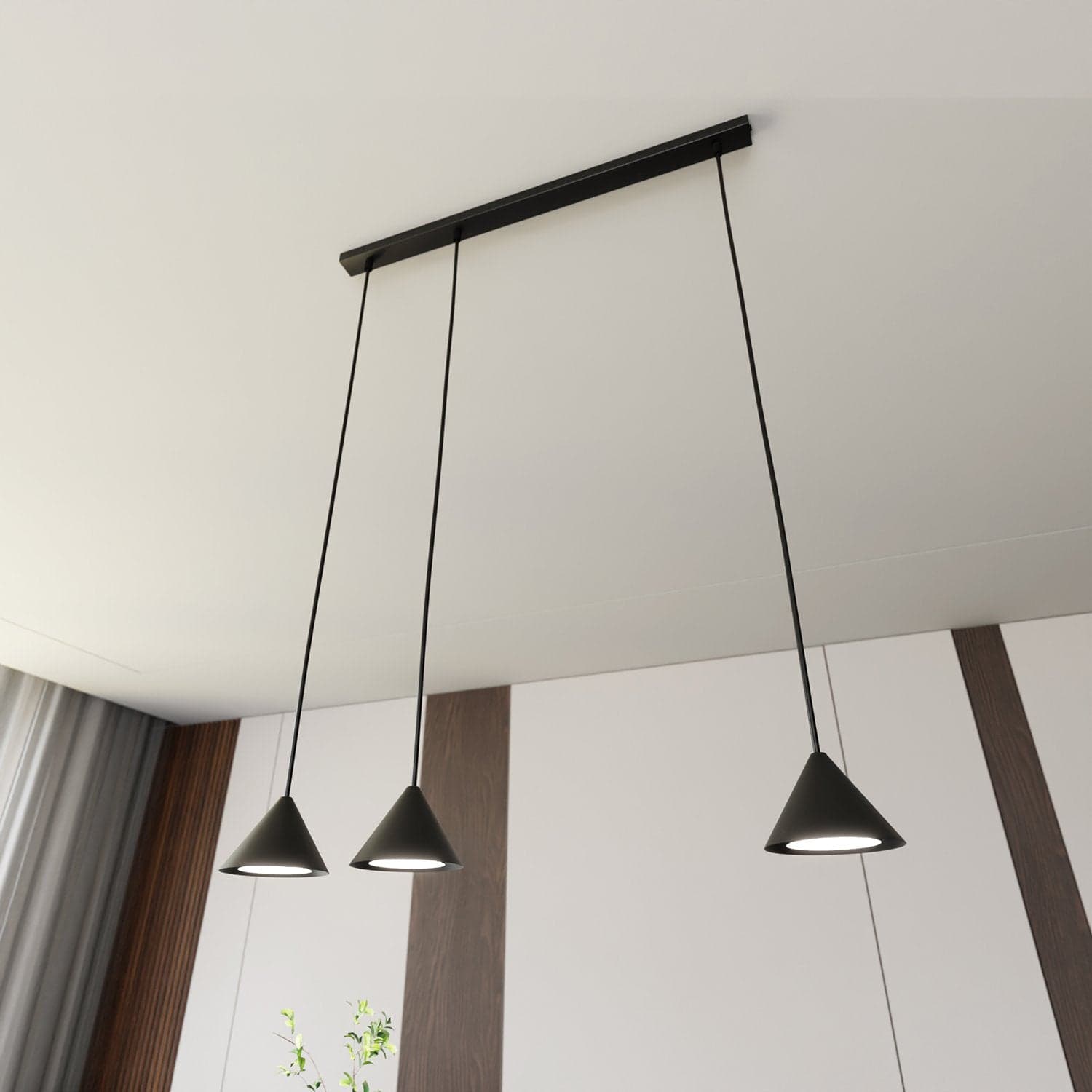 Sospensione Minimal Elit 3 Luci In Acciaio Oro in Lampade a sospensione LuceArt - Montecorvino Pugliano, commercioVirtuoso.it