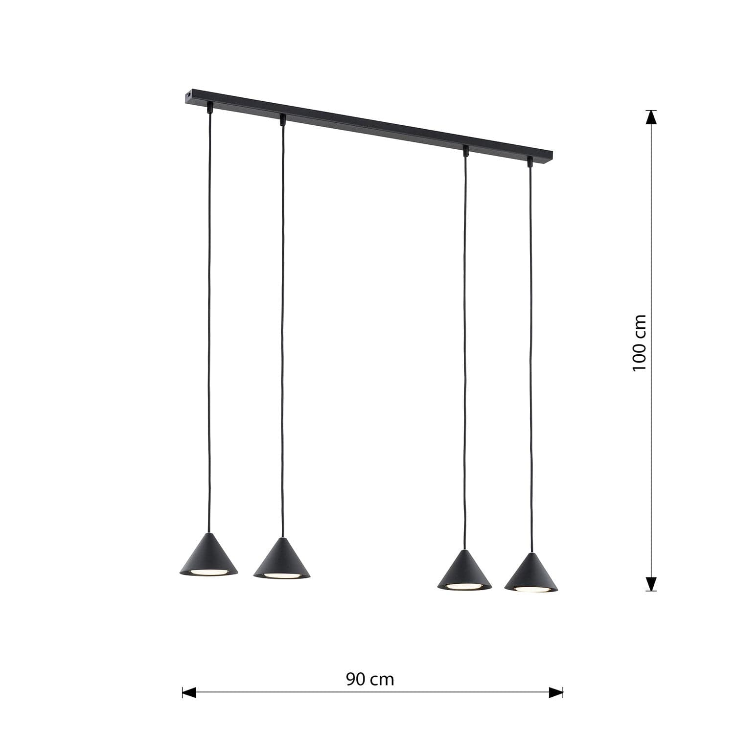 Sospensione Minimal Elit 4 Luci In Acciaio Oro in Lampade a sospensione LuceArt - Montecorvino Pugliano, commercioVirtuoso.it