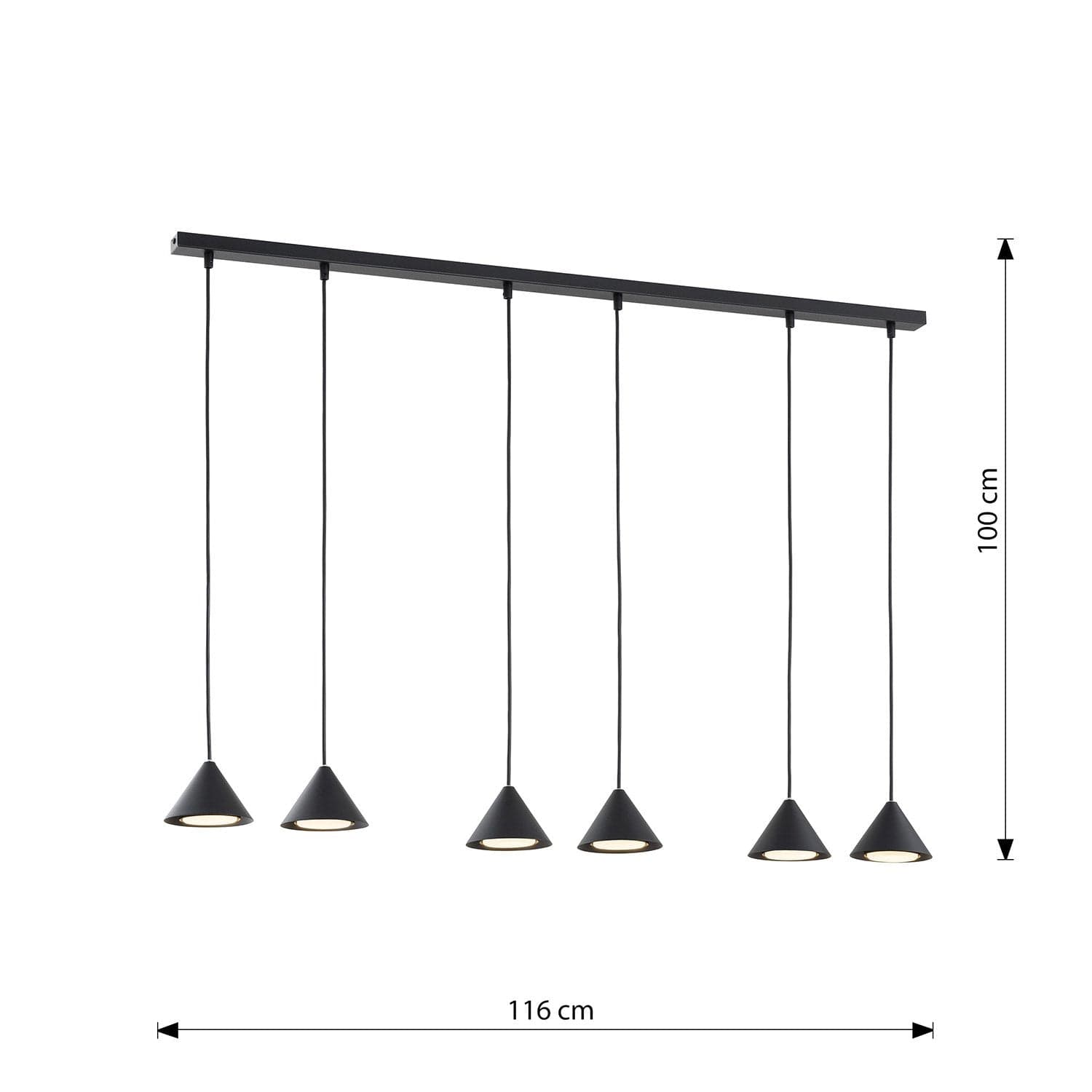 Sospensione Minimal Elit 6 Luci In Acciaio Oro in Lampade a sospensione LuceArt - Montecorvino Pugliano, commercioVirtuoso.it