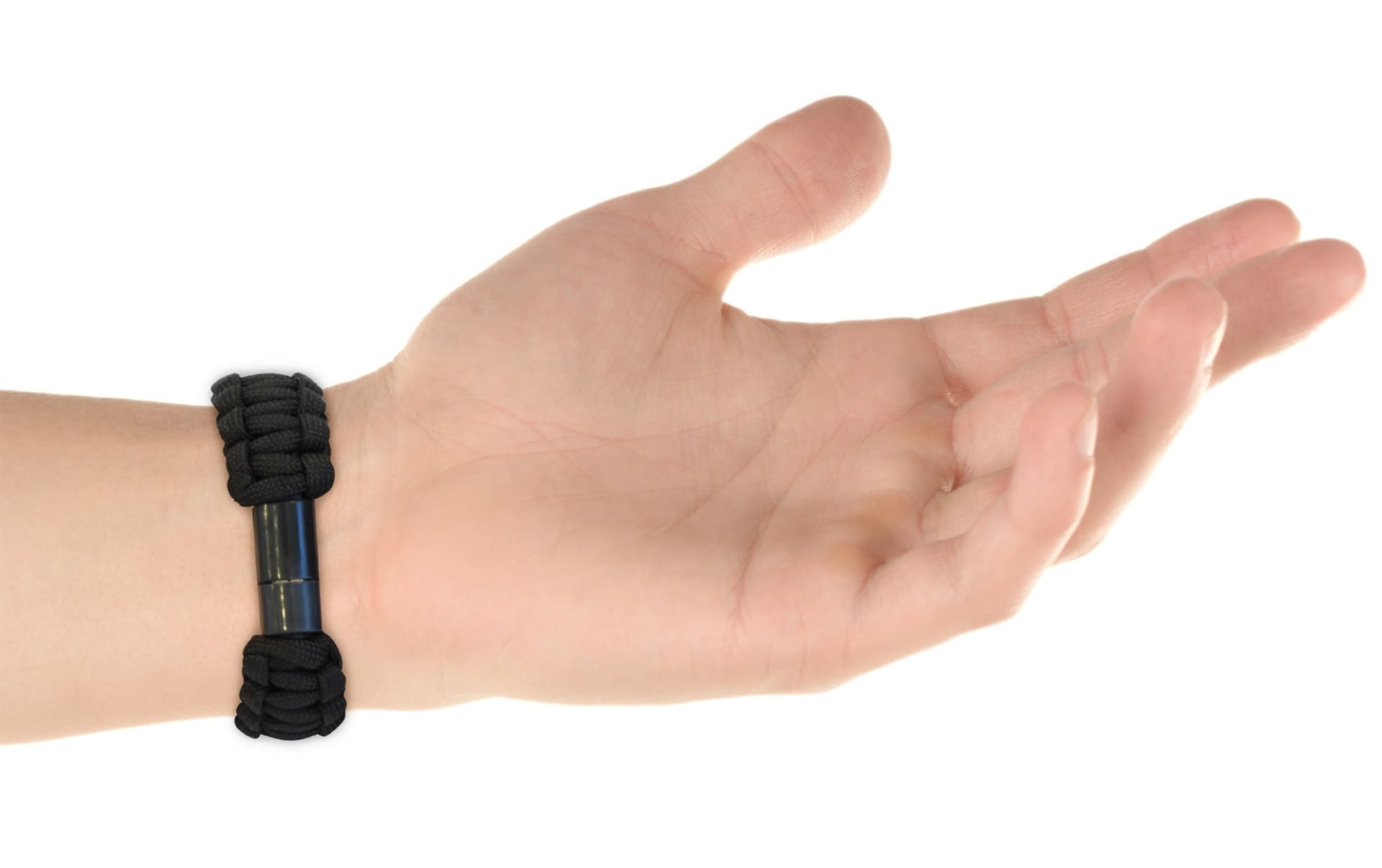Bracciale Paracord con Micro USB Nero in Bracciali Scontolo.net - Potenza, commercioVirtuoso.it
