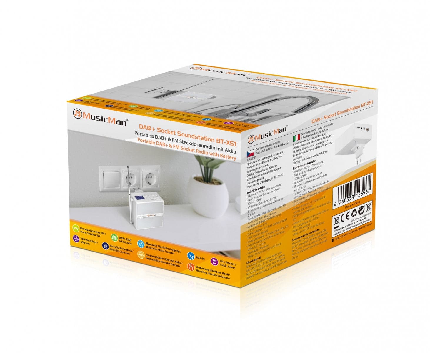 Altoparlante Portatile Radio DAB+ & FM Bluetooth v4.2 & AUX–IN, BT-X51 in Casse portatili Bluetooth Scontolo.net - Potenza, commercioVirtuoso.it